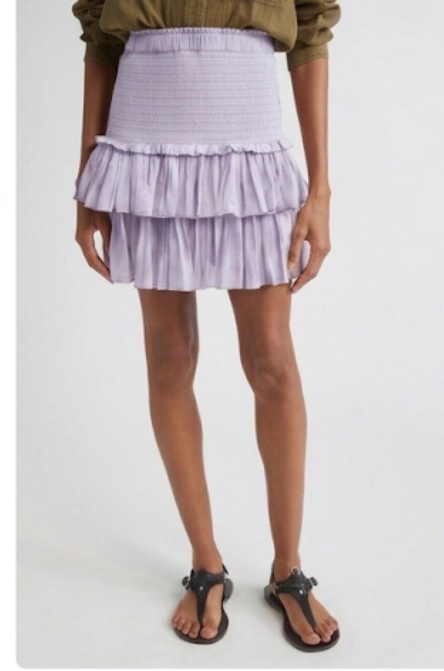 Isabel Marant Etoile Naomi Mini Skirt in Baby Lilac 2